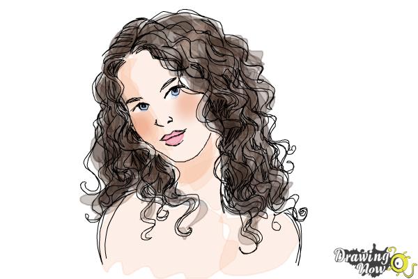 curly hair drawing tutorial