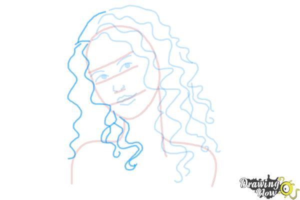 how to draw curly hair on a guy