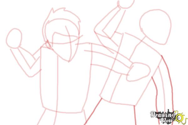 Fighting Sword Figure Drawing HD Png Download  Transparent Png Image   PNGitem