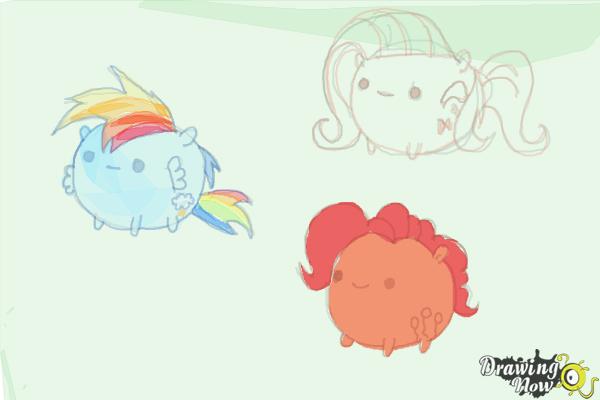 How to Draw My Little Pony Characters, Kawaii - Step 20