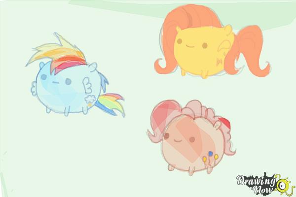 How to Draw My Little Pony Characters, Kawaii - Step 21