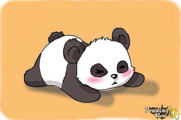 how to draw a realistic baby panda step by step