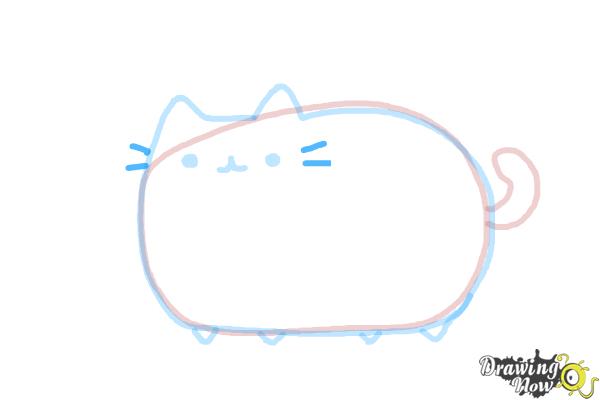 How to Draw Pusheen - DrawingNow