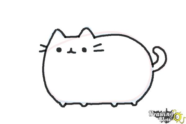 How to Draw Pusheen - DrawingNow