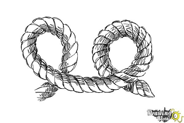 how to draw rope with pencil
