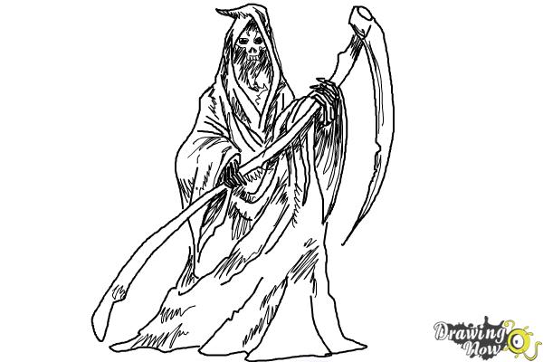 How To Draw The Grim Reaper, Death, Step by Step, Drawing Guide, by  PuzzlePieces - DragoArt