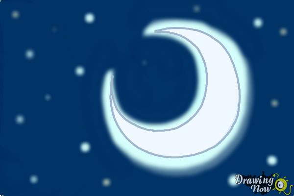 How to Draw a Crescent Moon - DrawingNow
