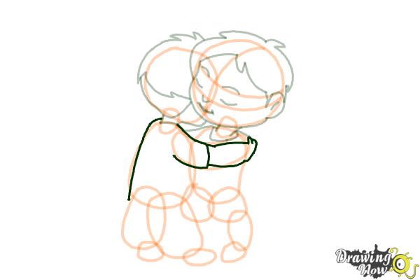 how to draw chibis kissing