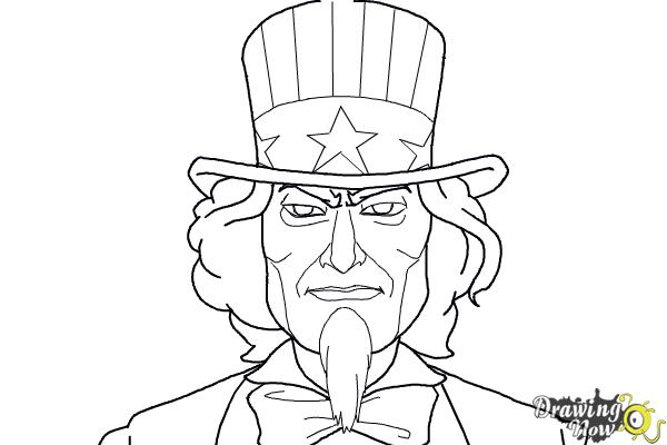 How to Draw Uncle Sam - DrawingNow