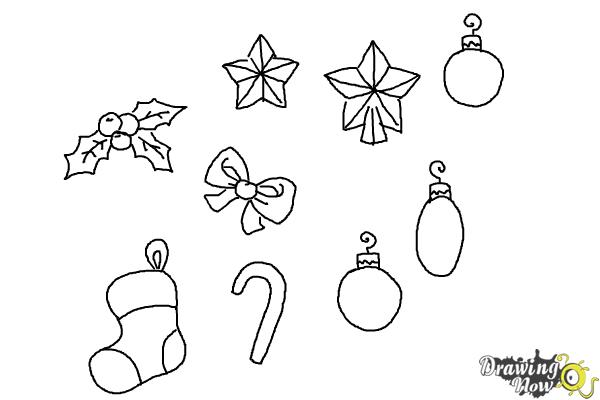 How To Draw Christmas Decorations | Psoriasisguru.com