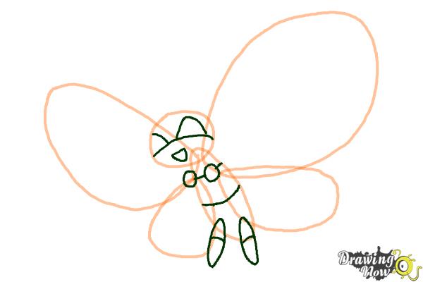 How to Draw Vivillon from Pokemon X & Y - DrawingNow