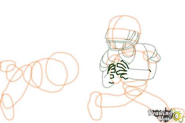 One American Football Player Catching Ball Isolated on White Background -  Continuous One Line Drawing Stock Vector - Illustration of helmet,  continuous: 220743212