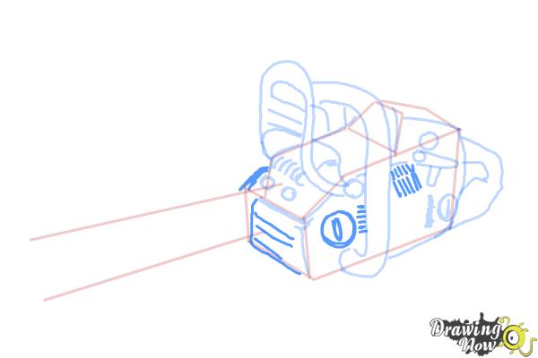 How to Draw a Chainsaw - DrawingNow