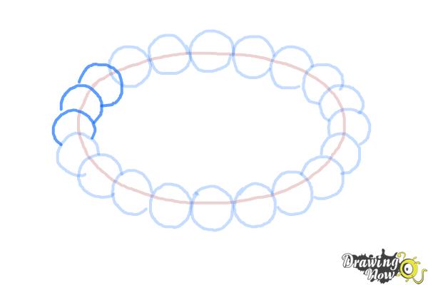 Bracelet fashion flat technical drawing template Vector Image