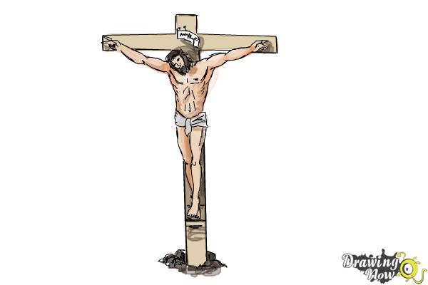 Jesus Cross Charcoal drawing. – Shahzad Saifi Art,s