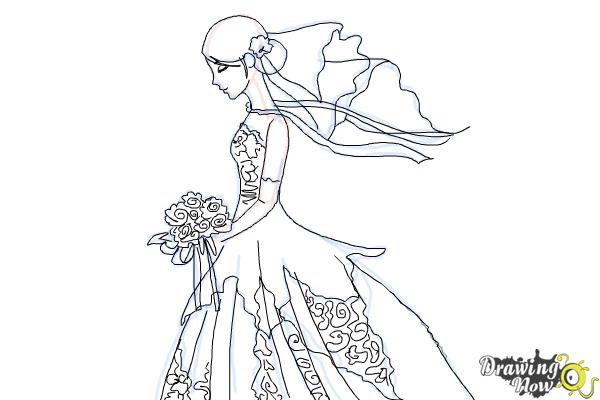 Bride And Groom Drawing Vector Art, Icons, and Graphics for Free Download