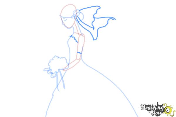 Drawing Bride Illustration, bride, hand, wedding, people png | PNGWing