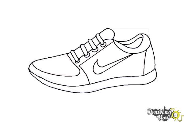 easy nike shoe drawings