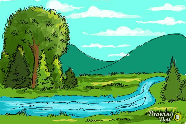 Landscape color drawing HD wallpapers  Pxfuel