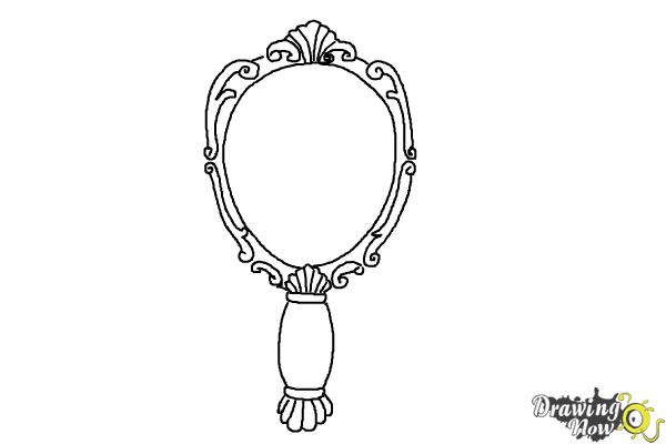 Premium Vector  Antique mirror with handle doodle occult witch magic tool  halloween hand drawn vector illustration in retro style ink sketch isolated  on white