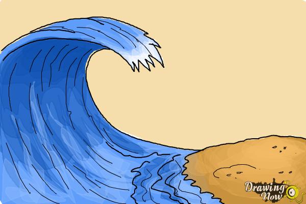 how to draw water waves for kids