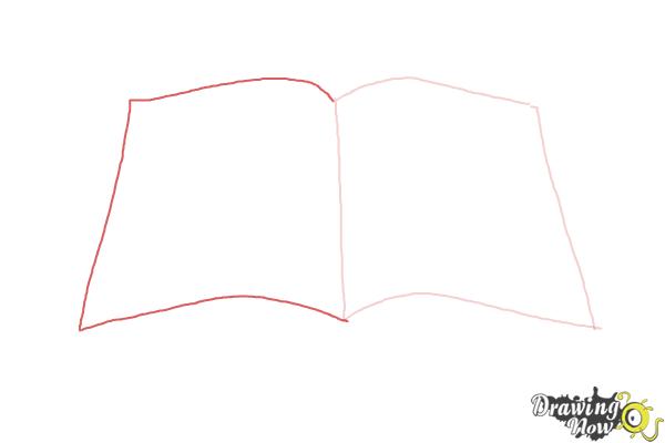 How to Draw an Open Book - DrawingNow