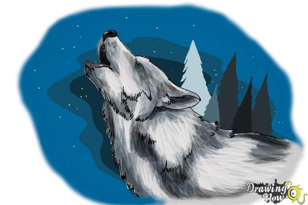 Wolf howling at the moon logo. Vector illustration - Stock Illustration  [80492147] - PIXTA