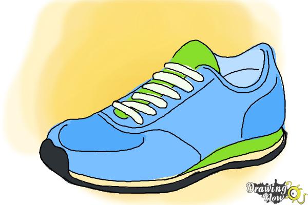 How to Draw Running Shoes - DrawingNow