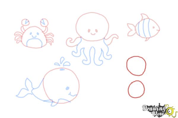 How to Draw Ocean Animals - DrawingNow
