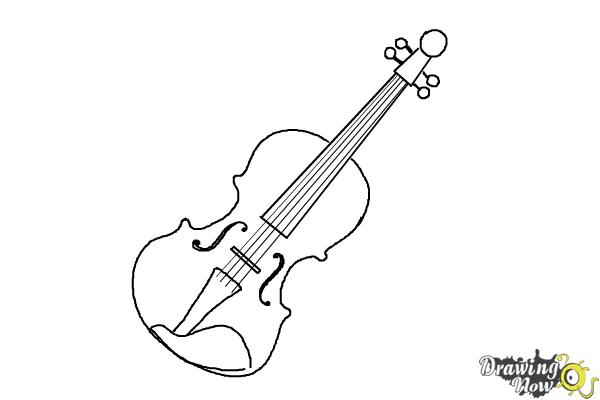 How to Draw a Violin - Really Easy Drawing Tutorial
