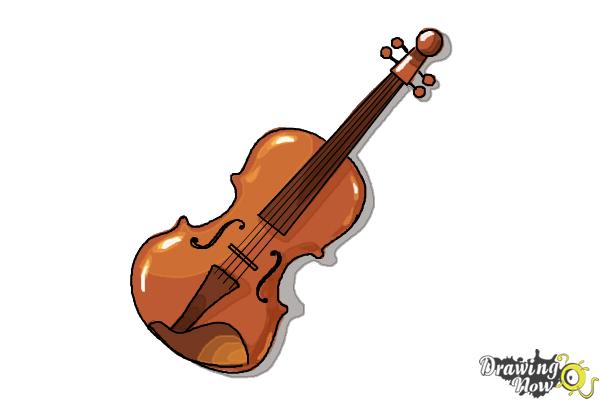 Realistic Violin Drawing Art -- Violin Graphite Pencil