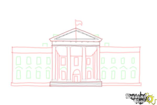 How to Draw The White House - DrawingNow