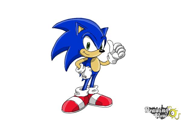 How to Draw Sonic Step by Step - DrawingNow