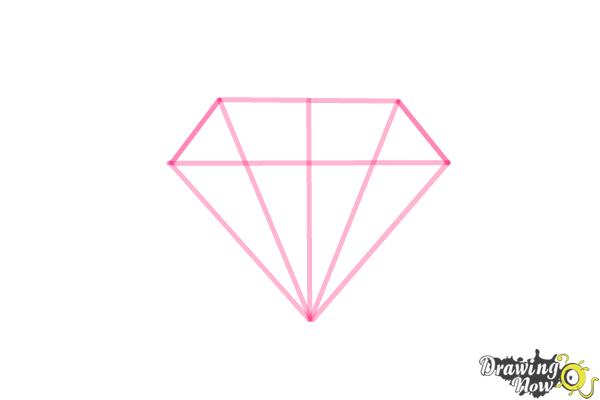 how to draw a diamond shape step 4