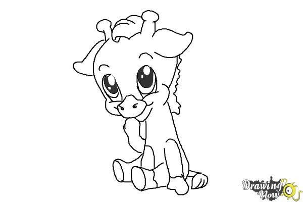 Download How To Draw A Baby Giraffe Drawingnow