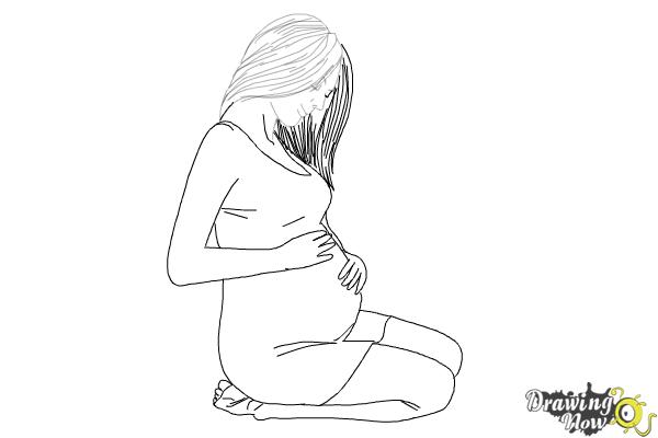 How To Draw A Pregnant Woman Drawingnow
