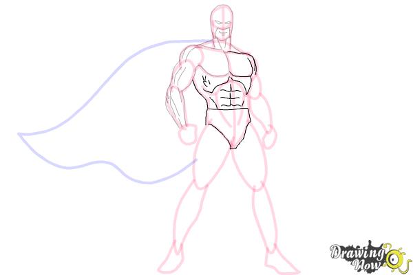 Superhero Drawing - How To Draw A Superhero Step By Step
