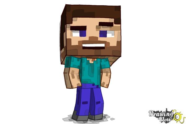 minecraft drawing steve