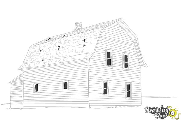 How to Draw an Old Farm House - DrawingNow