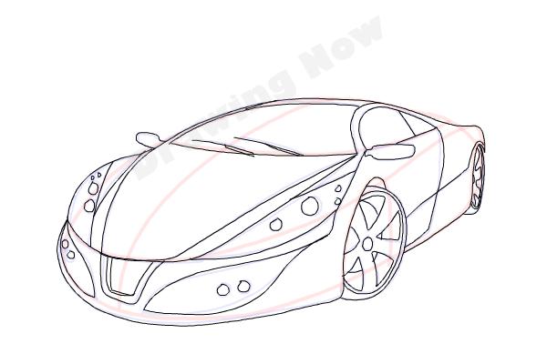 drawings of cool cars