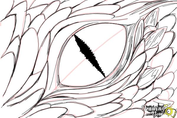 how to draw a dragon eye
