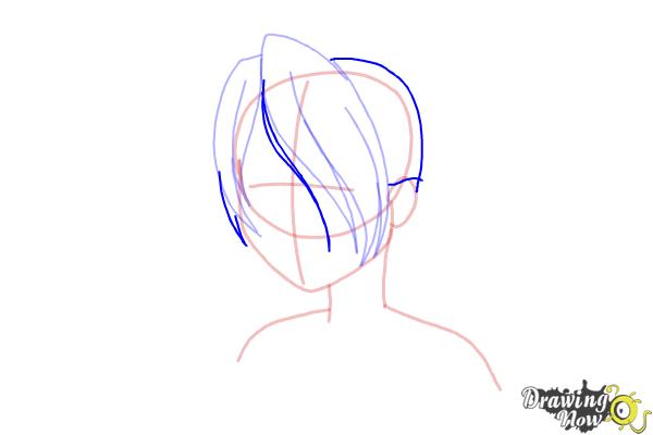 how to draw a anime face side view