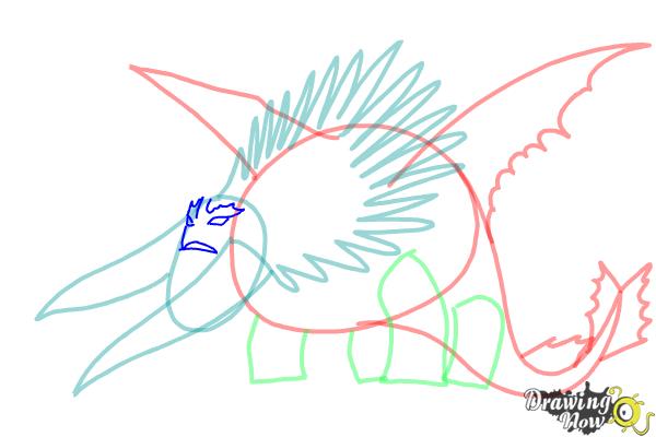 How to draw Bewilderbeast from How to Train Your Dragon 2 - Step 7