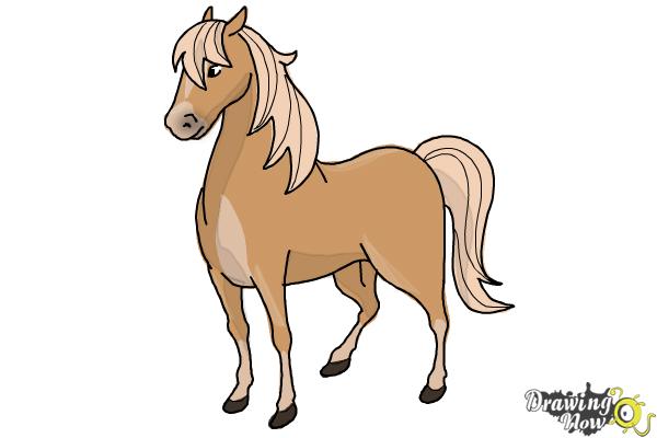 How to Draw a Horse From the Side View Tutorial - EasyDrawingTips
