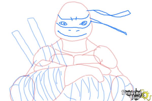 How to draw Leonardo from Teenage Mutant Ninja Turtles 