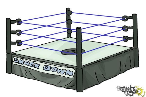 How To Draw A Wrestling Ring Drawingnow