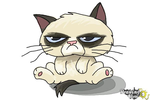 angry chibi cat