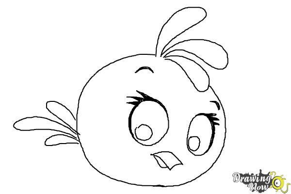 How to Draw Angry Bird Stella, Pink Bird - DrawingNow