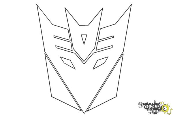 How to Draw Decepticon Logo from Transformers - DrawingNow