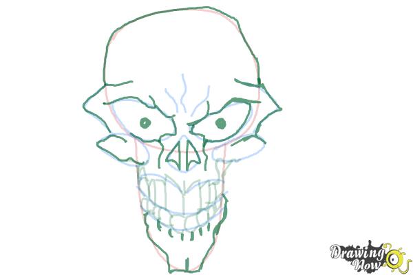 Scary Sketched Skull Stock Vector Image  Art  Alamy